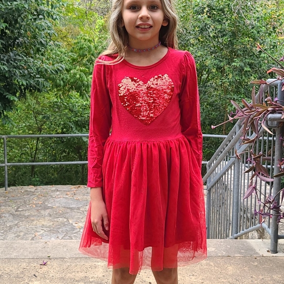 Carter s Dresses Carters Reversible Sequin Heart Dress Poshmark
